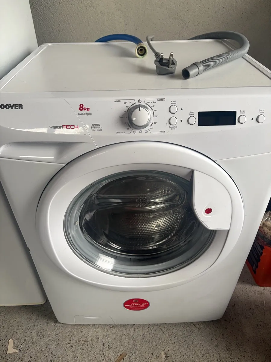 Hoover VisionTech 8kg 1600RPM Spin Washing Machine - Image 1