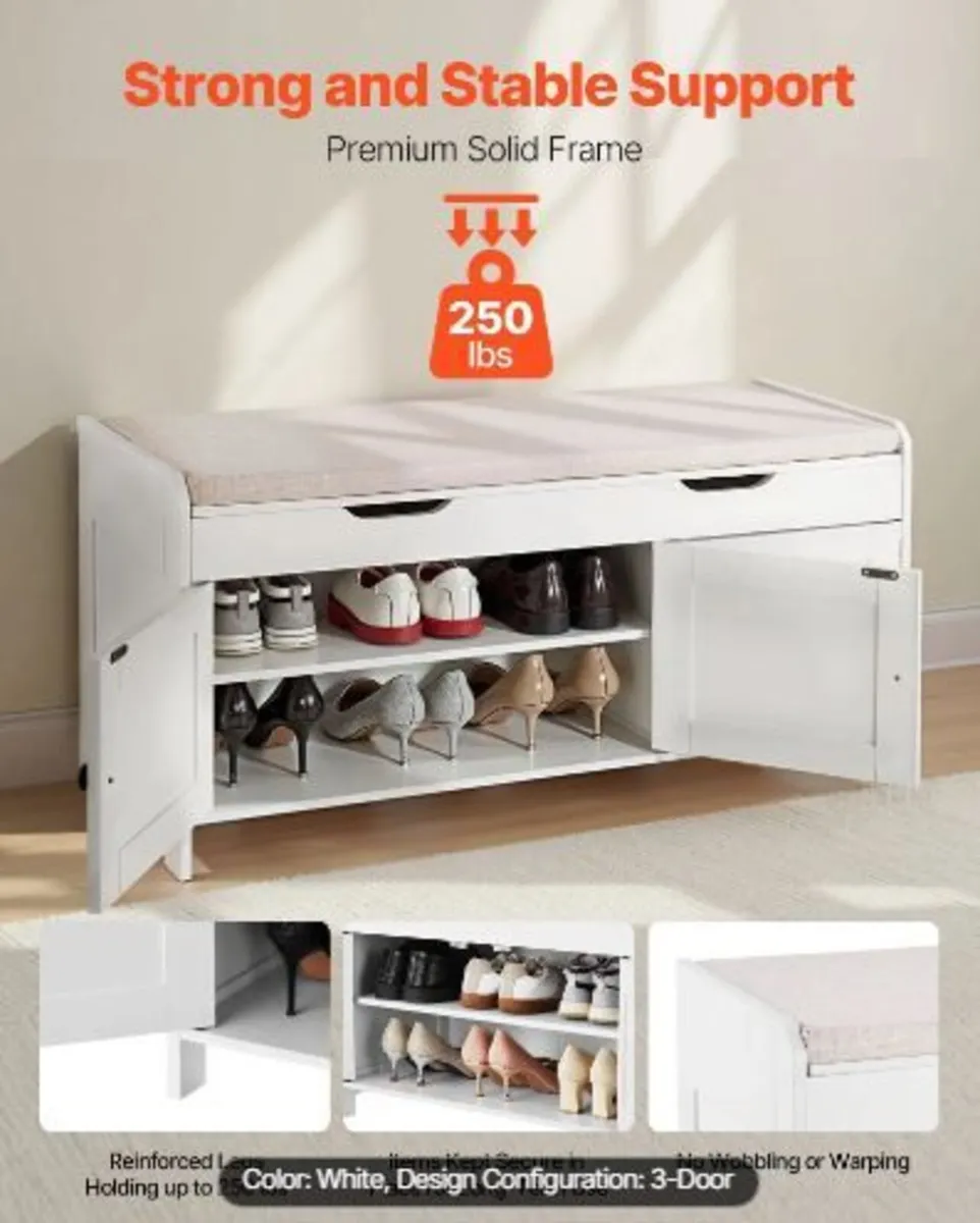 Shoe Bench, 1050 x 350 x 503 mm - Image 4