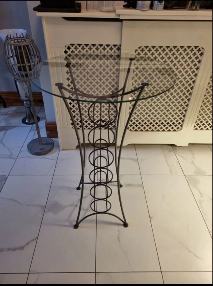 Wine Holder Table Glass Top - Image 1