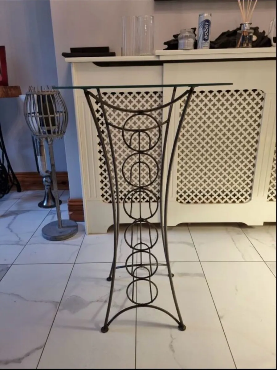 Wine Holder Table Glass Top - Image 2