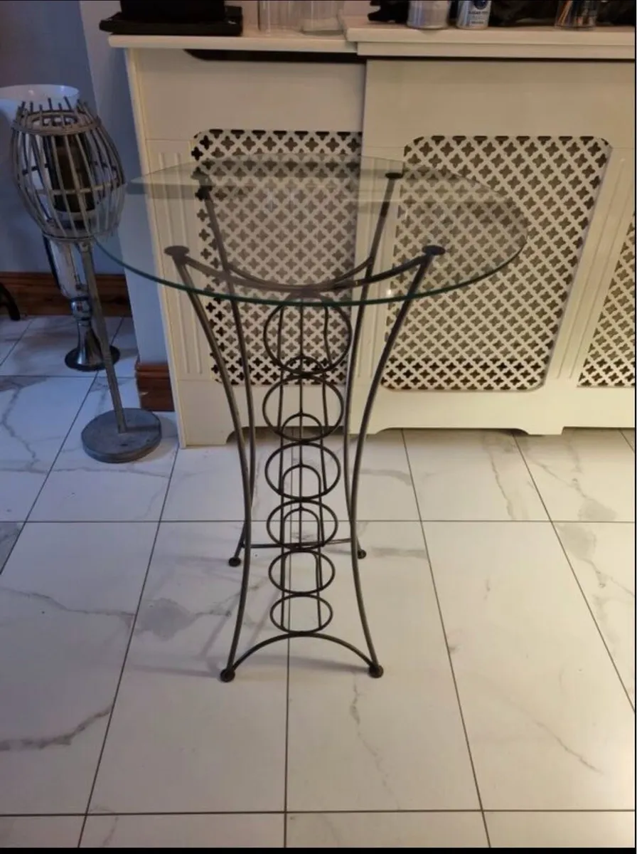 Wine Holder Table Glass Top - Image 3