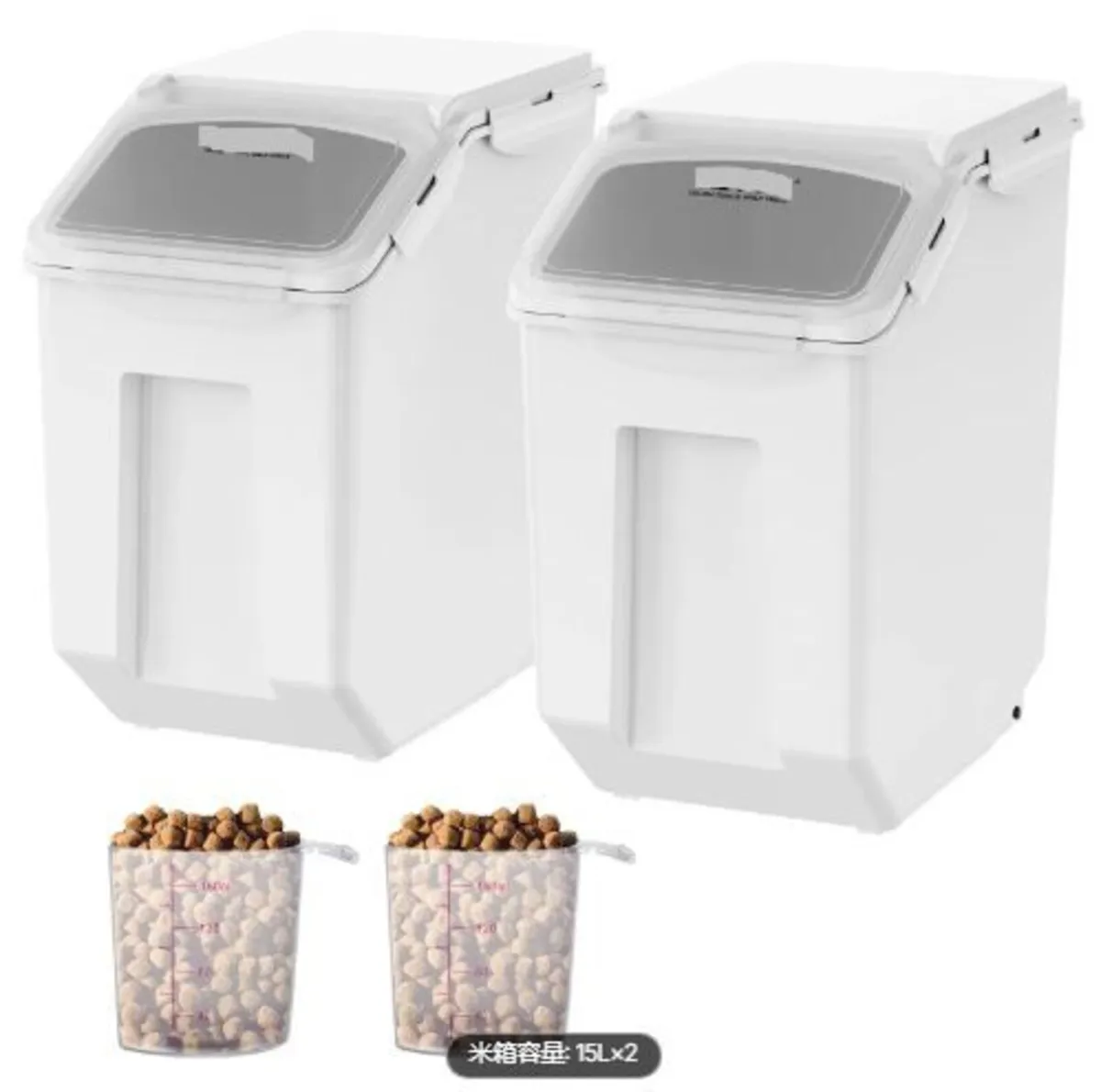 Ingredient Storage Bin, 2 x 15L Dispenser - Image 1