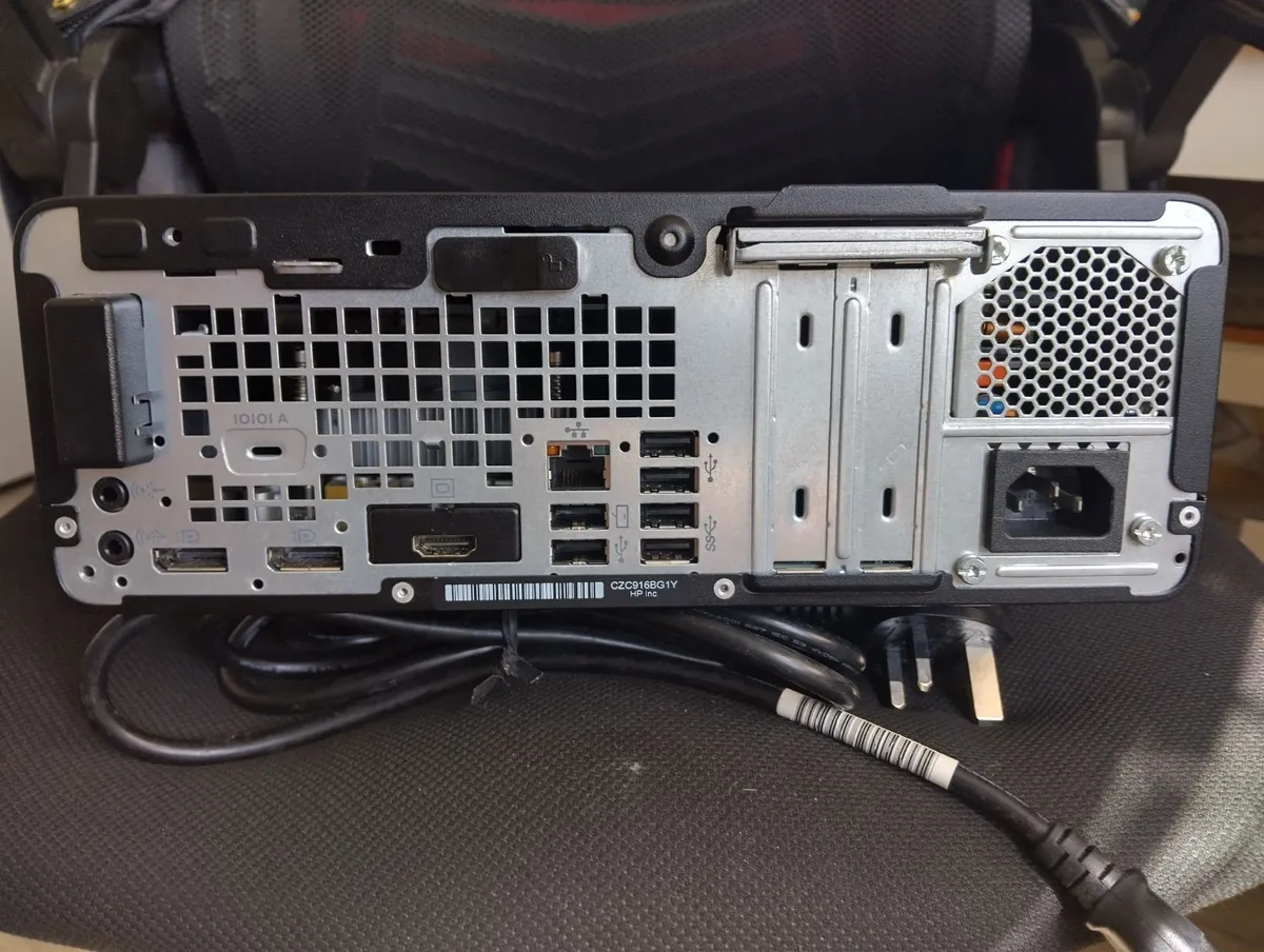 HP ProDesk 600 G4 SFF (i5 8th Gen) and power cable - Image 2