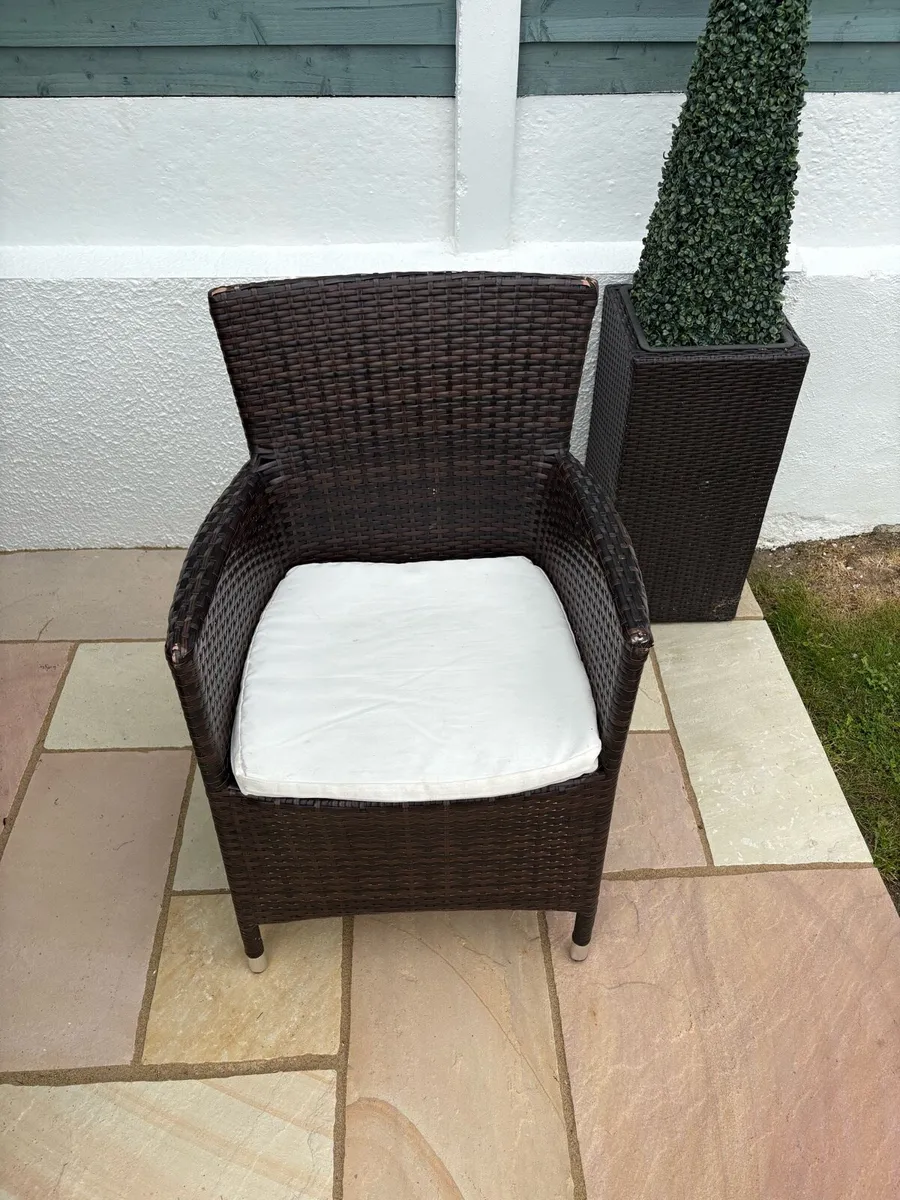 Rattan Patio Table and Chairs - Image 4