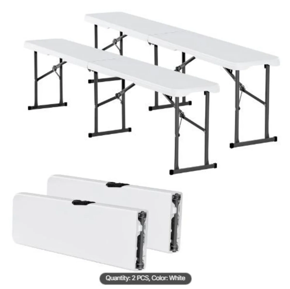 Plastic Folding Bench, 6 ft - Image 4