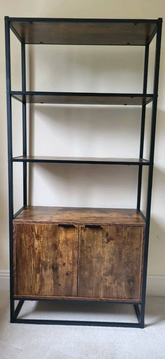 Storage Cabinet 3 Open Shelves and Cupboard - Image 1