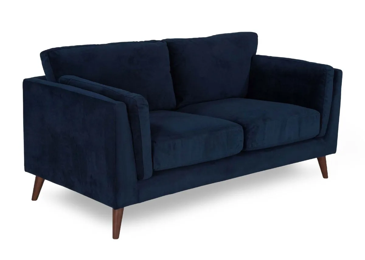 Navy 2-Seater Sofa – Like New! - Image 4