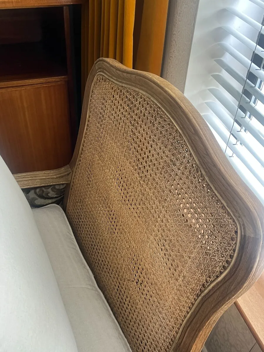 Elegant Vintage Bergère‑Style Armchair - Image 2