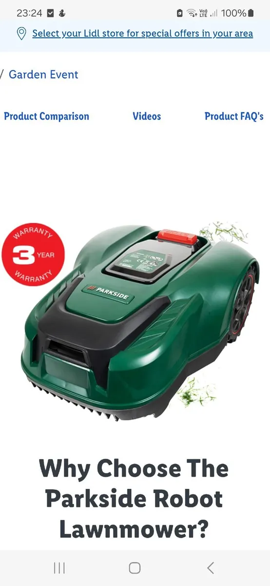 Parkside robot lawn mower