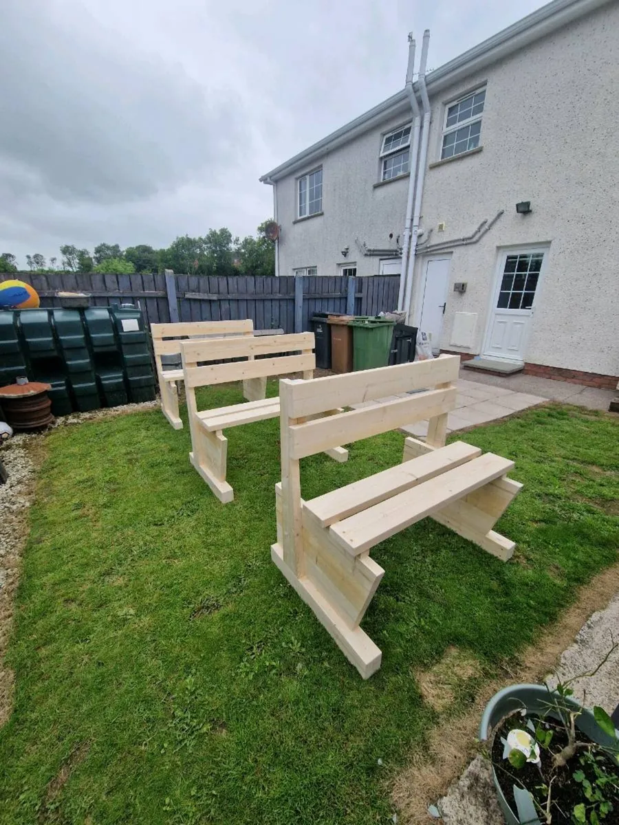 Wooden Garden Seats - Image 1