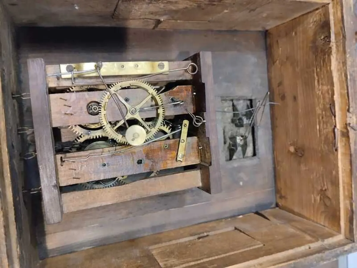 Rare 1880 Black Forest Augenwender  Moving Eyes Picture Clock  Fully Serviced - Image 4