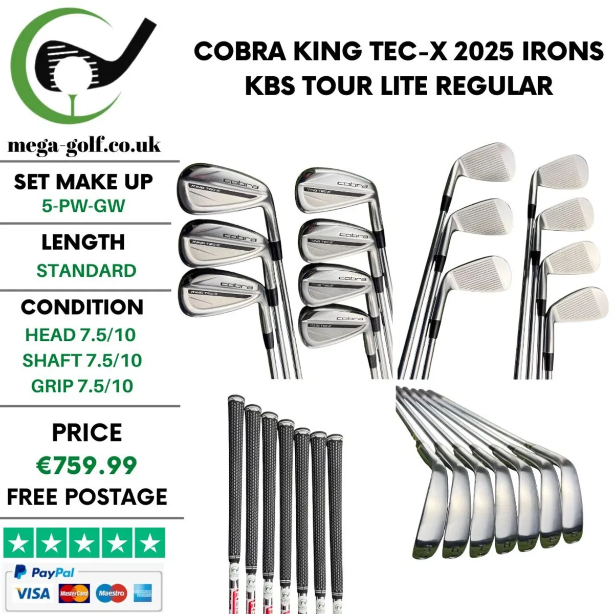 Cobra King Tec-X 2025 Irons / 5-Pw-Gw / Regular - Image 1
