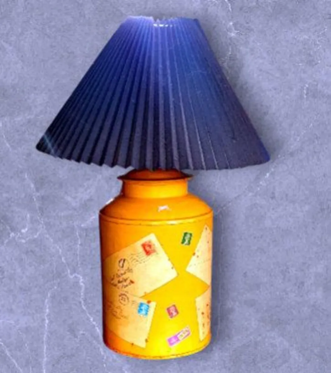 Vintage Tin Canister Table Lamp - Image 4