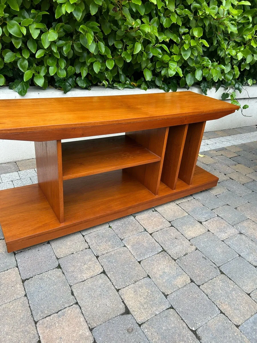 Mid century teak record cabinet retro vintage - Image 2