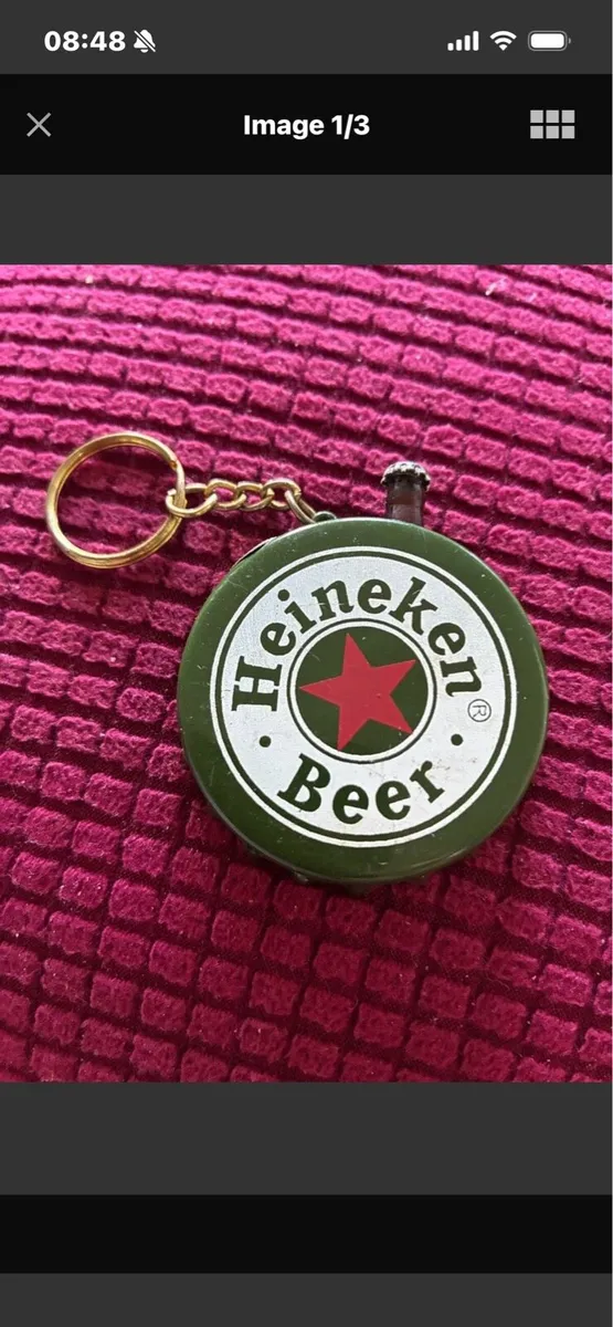 Heineken Lighter./ Key Ring /  Bottle Opener - Image 1