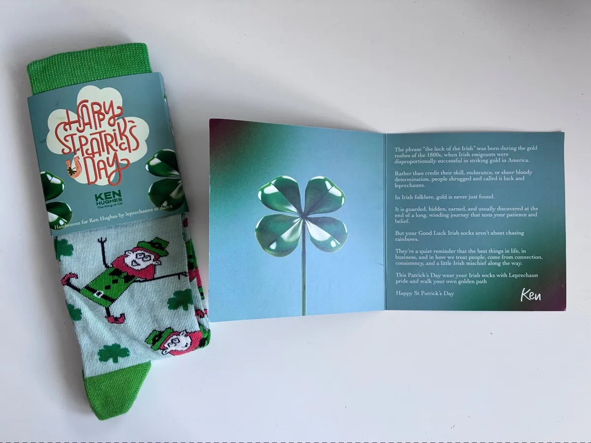 Irish Socksciety "Good luck / Ádh Mór Leprechaun" - Image 2