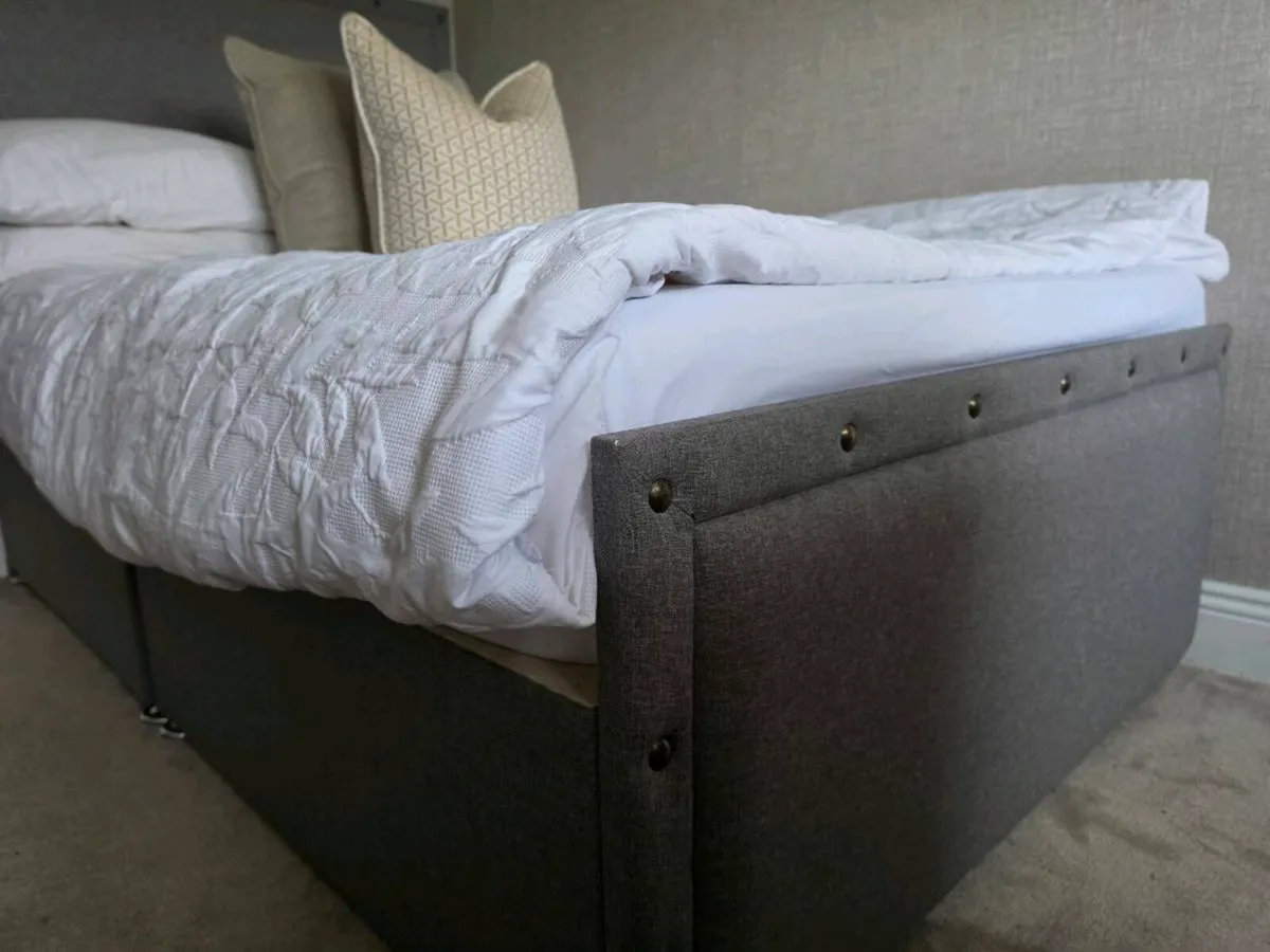 Grey Double Stud bed like new - Image 3