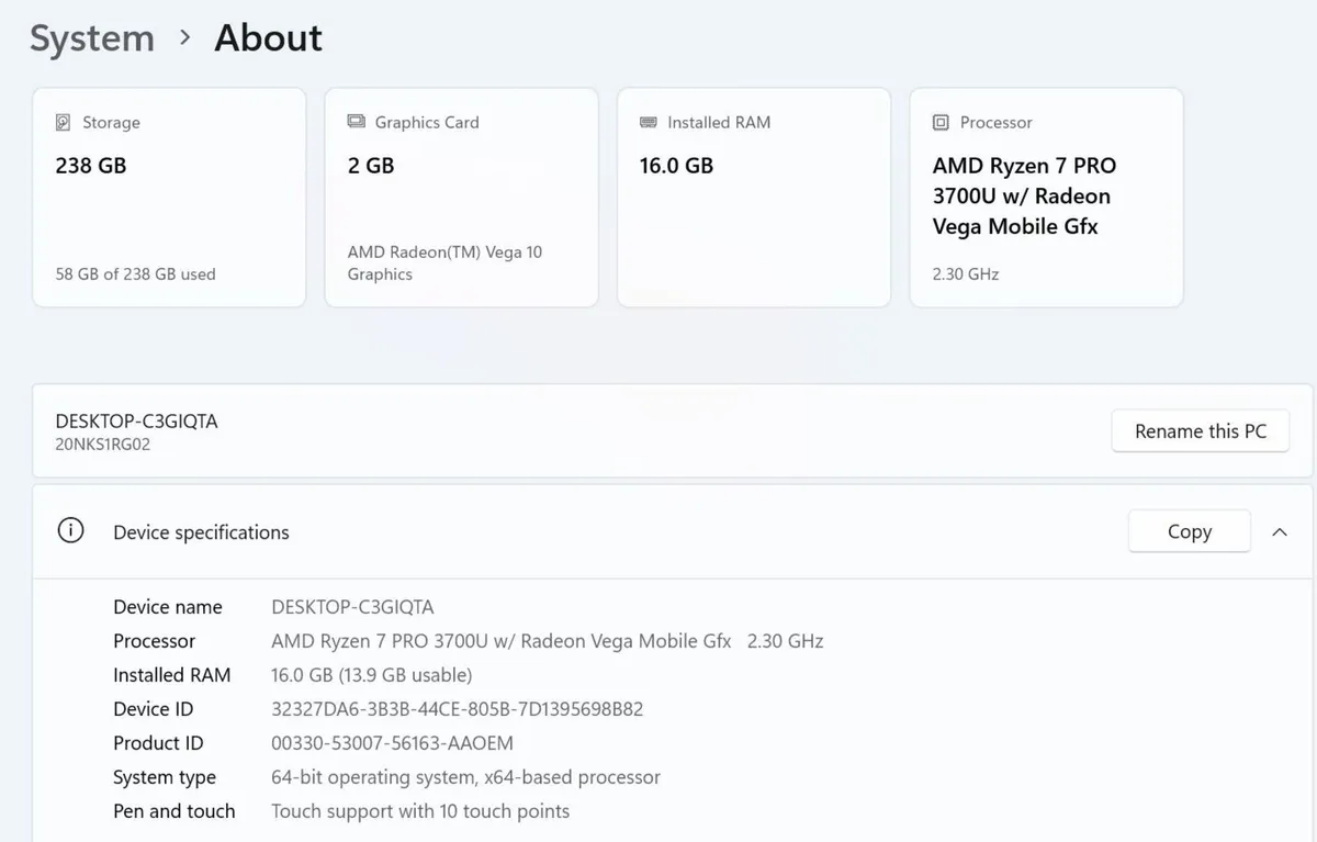 Lenovo ThinkPad T495 | Ryzen 7 Pro | 16GB | 256GB - Image 4
