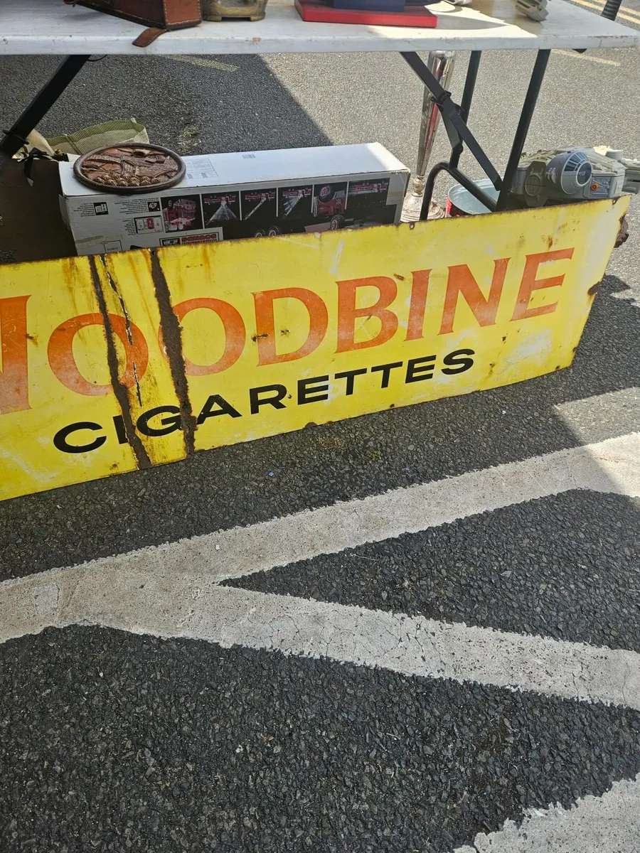 Vintage Enamel Woodbine Sign - Image 3