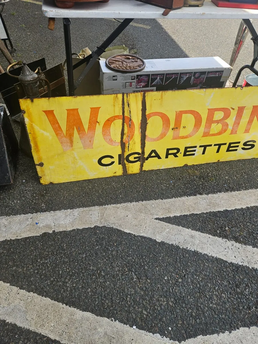 Vintage Enamel Woodbine Sign - Image 2