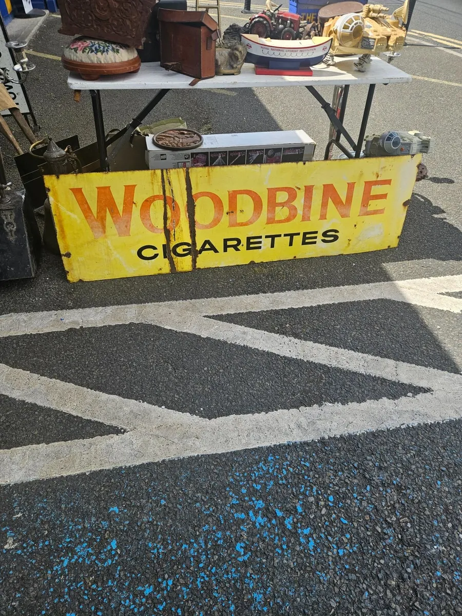 Vintage Enamel Woodbine Sign - Image 4