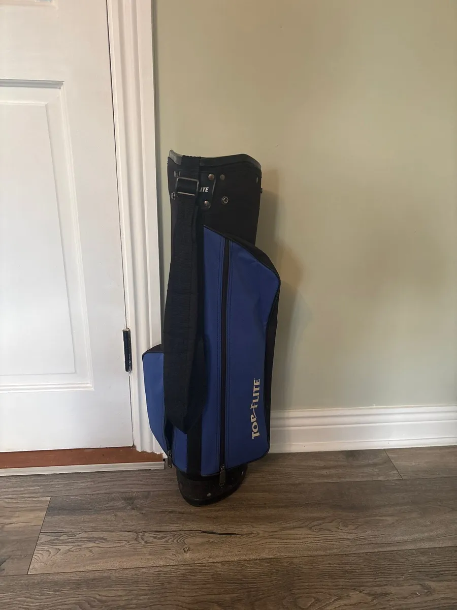 Pencil golf bag blue and black top flite - Image 1