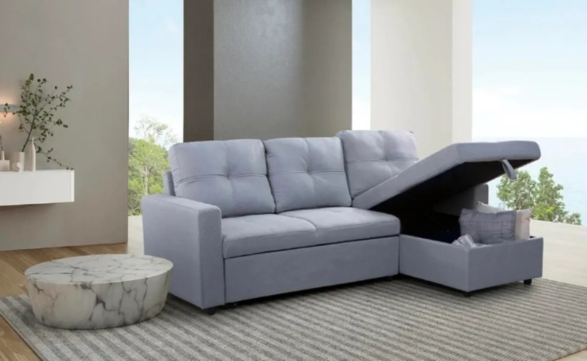 Premium L Shape Corner Sofa Bed | Storage Included - Image 4