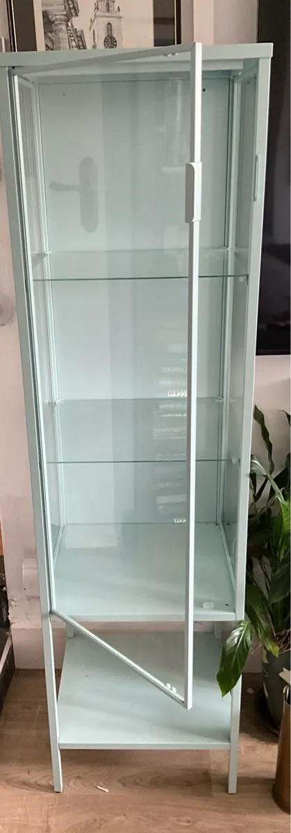 Tall Glass Cabinet with Glass Door - Image 2
