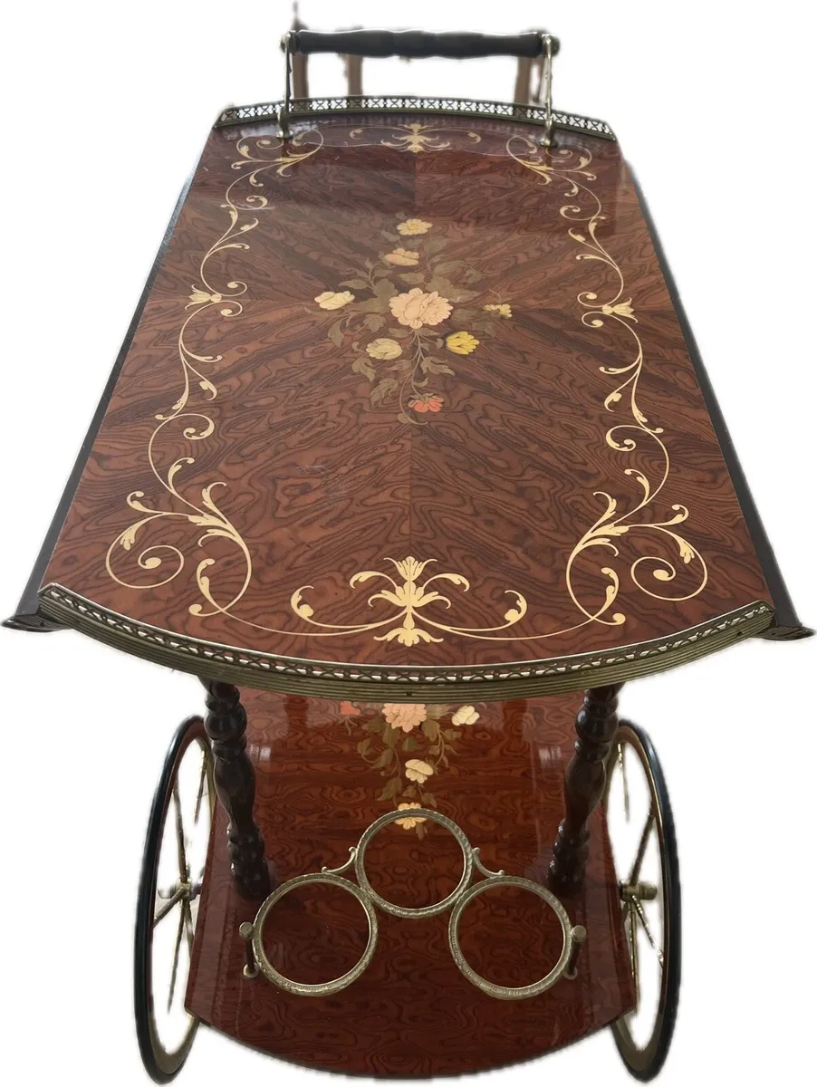 Vintage Mid Century Drinks Trolley - Image 4