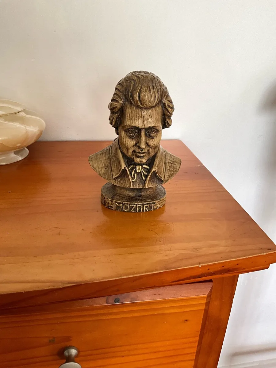 MOZART - Carved Wood Bust - Image 2