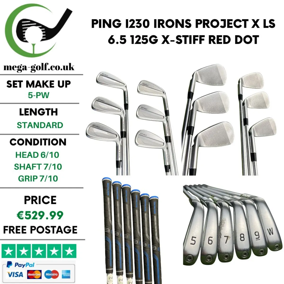 Ping i230 Irons / 5-Pw / Stiff / Red Dot - Image 1