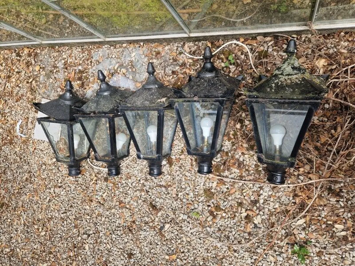 Antique cast iron lamps (5 available,  sold in one lot) - Image 2