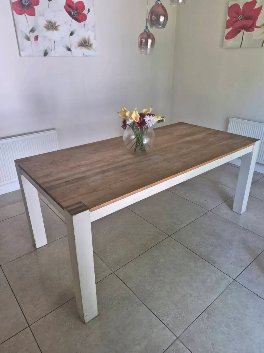 Oak Kitchen Table and Oak Unit - Image 1