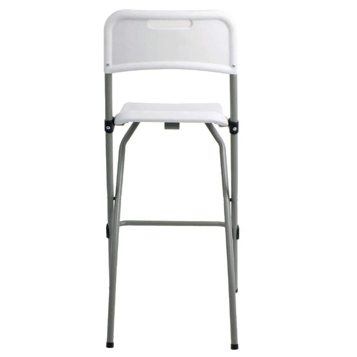 Folding High Stool Steel Frame Plastic Seat - Image 3
