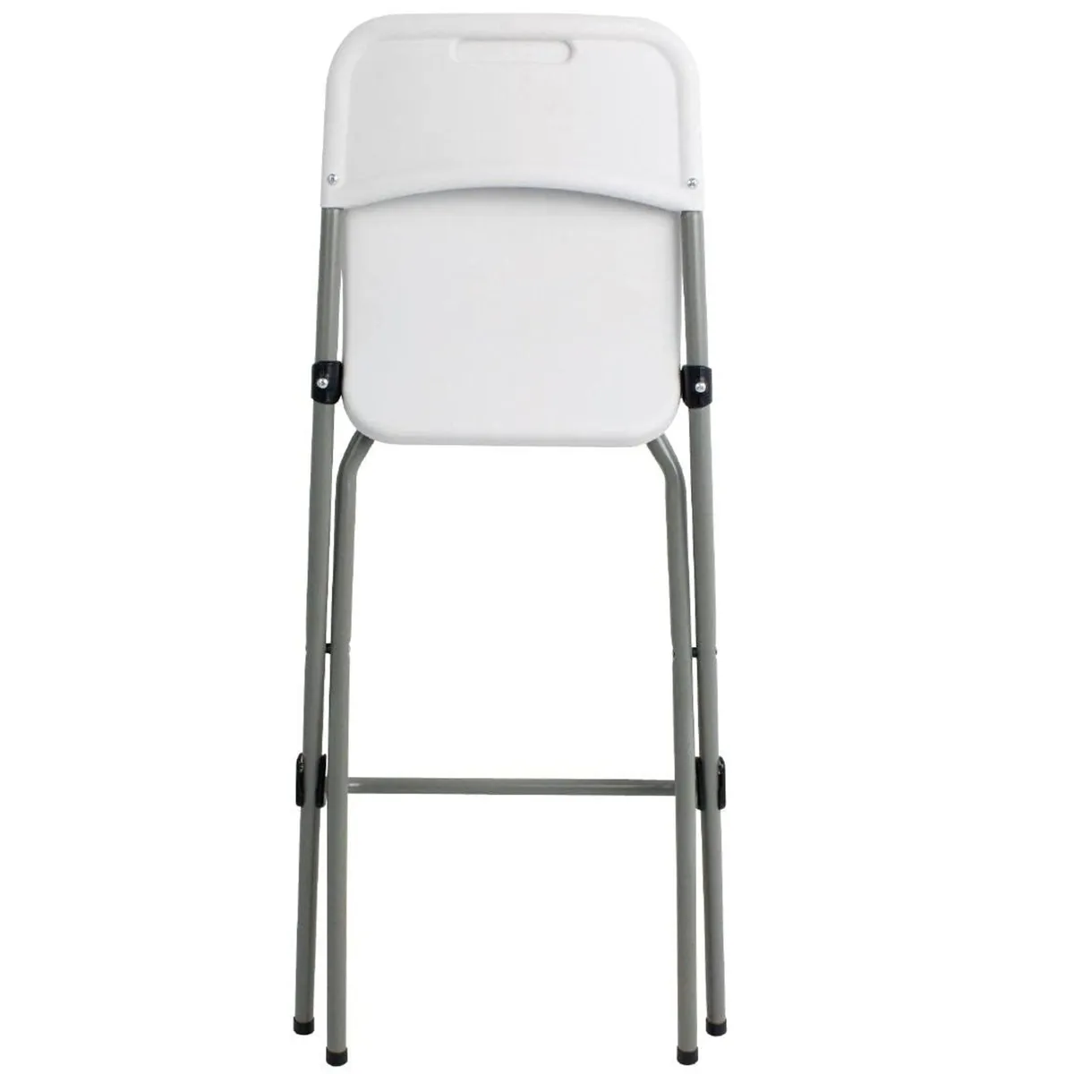 Folding High Stool Steel Frame Plastic Seat - Image 4
