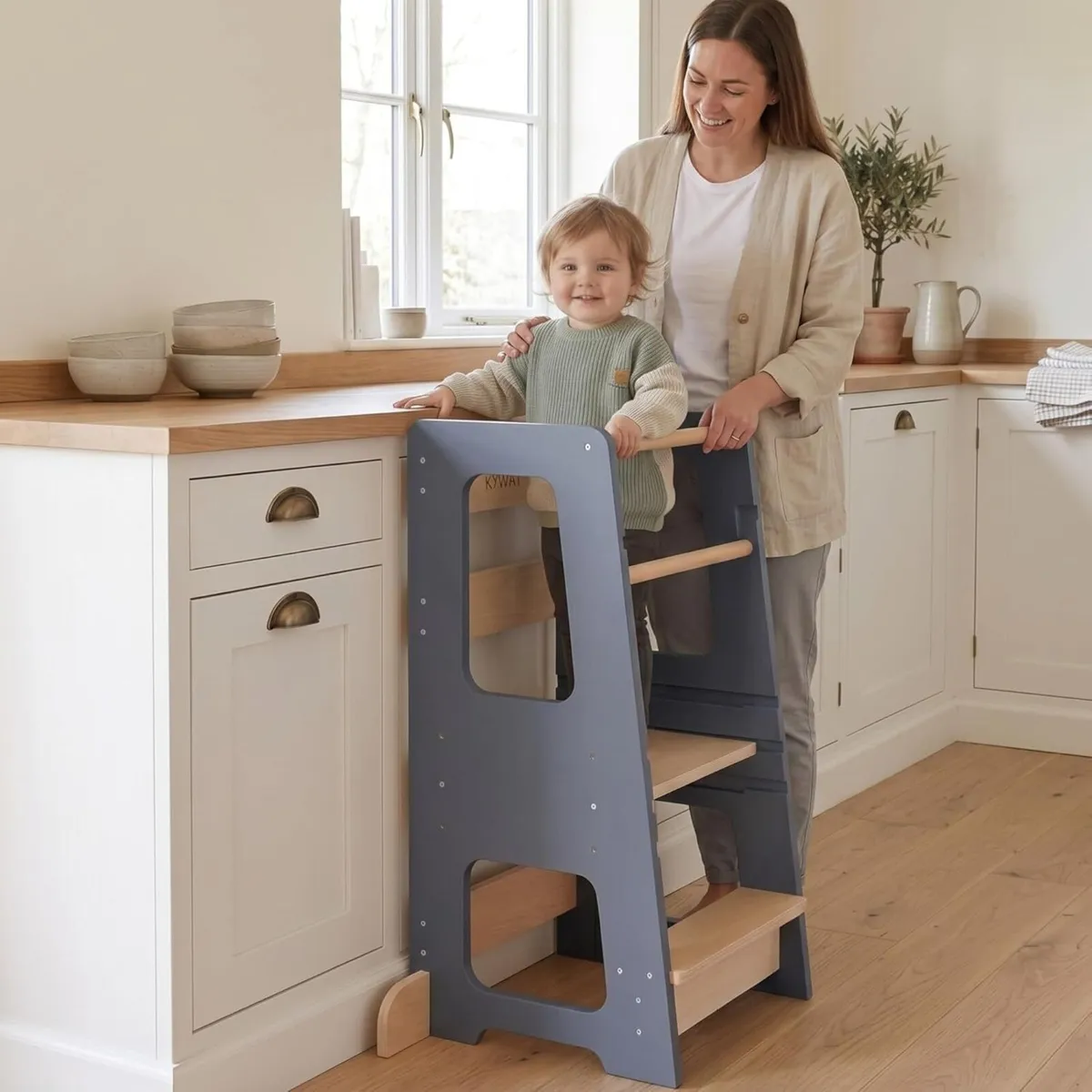 Toddler Kitchen Stool Tower Kids Step Montessori - Image 2