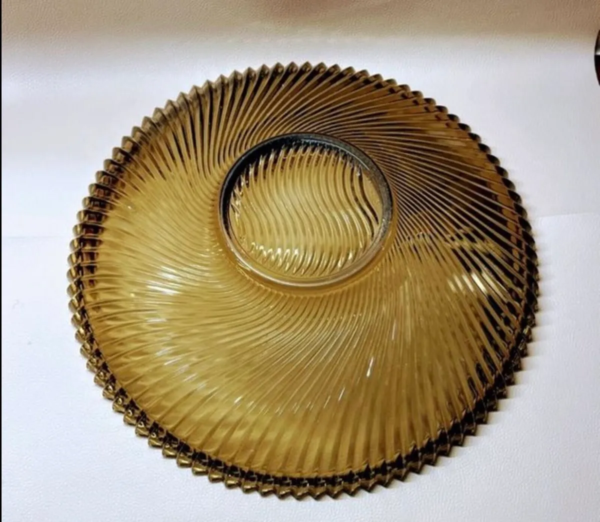 Vintage Veropa Floride Smoked Glass Fruit Bowl - Image 2