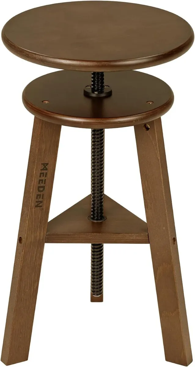 Walnut Drafting Stool with Solid Beech Wood Height - Image 1