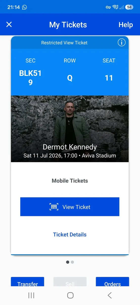 Dermot Kennedy Saturday Tickets x2 Seated - Image 2