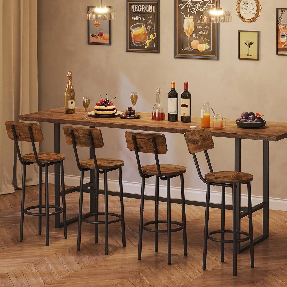 Bar Stools Breakfast Kitchen with Backs - Image 2