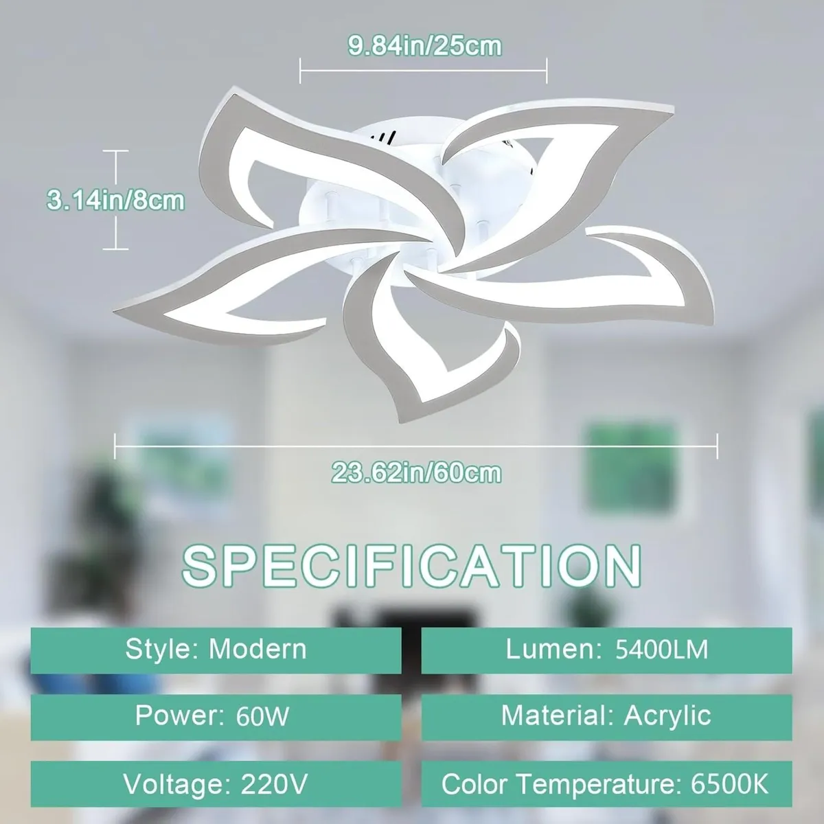 Dorlink LED Ceiling Light 60W 5400lm Modern Design - Image 2