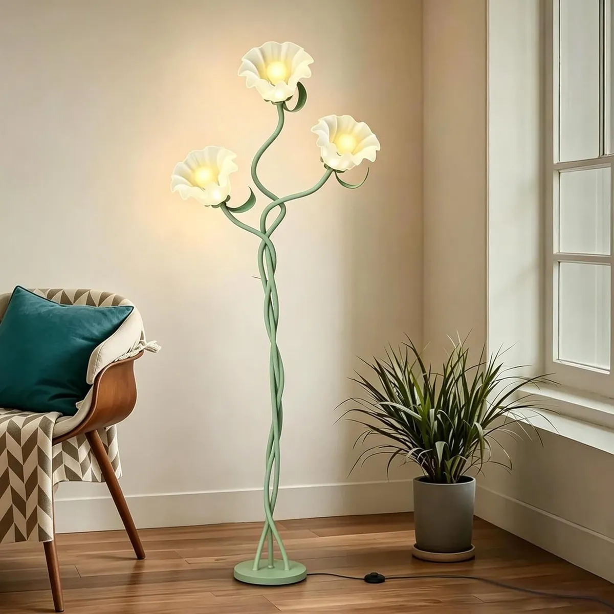 Flower Floor Lamp for Living Room Standing - Image 1