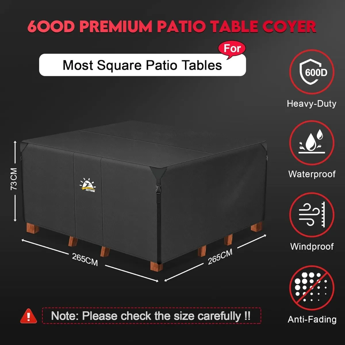 Large Garden Furniture Covers Waterproof 600d - Image 2