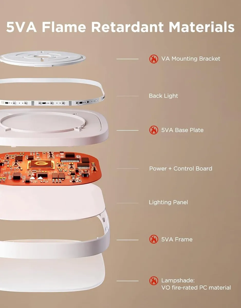 Govee LED Ceiling Light Smart Rgbic Lights 2400lm - Image 4