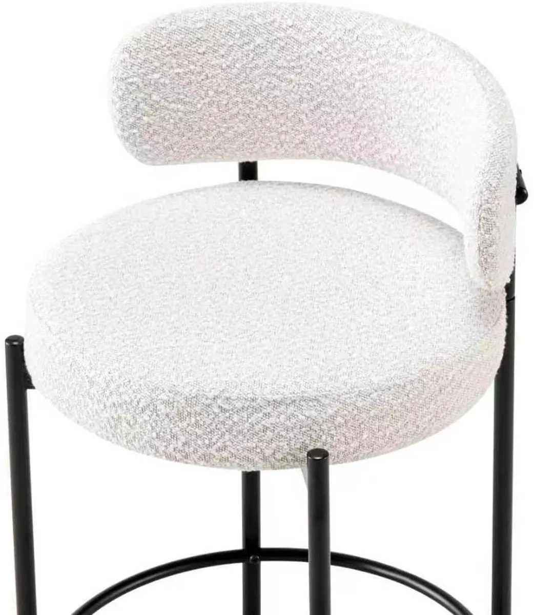 Bar Stool Counter Chair with Backrest Footrest - Image 4