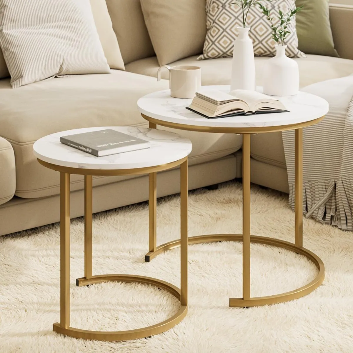 Round Coffee Tables (Set of 2) - Image 1