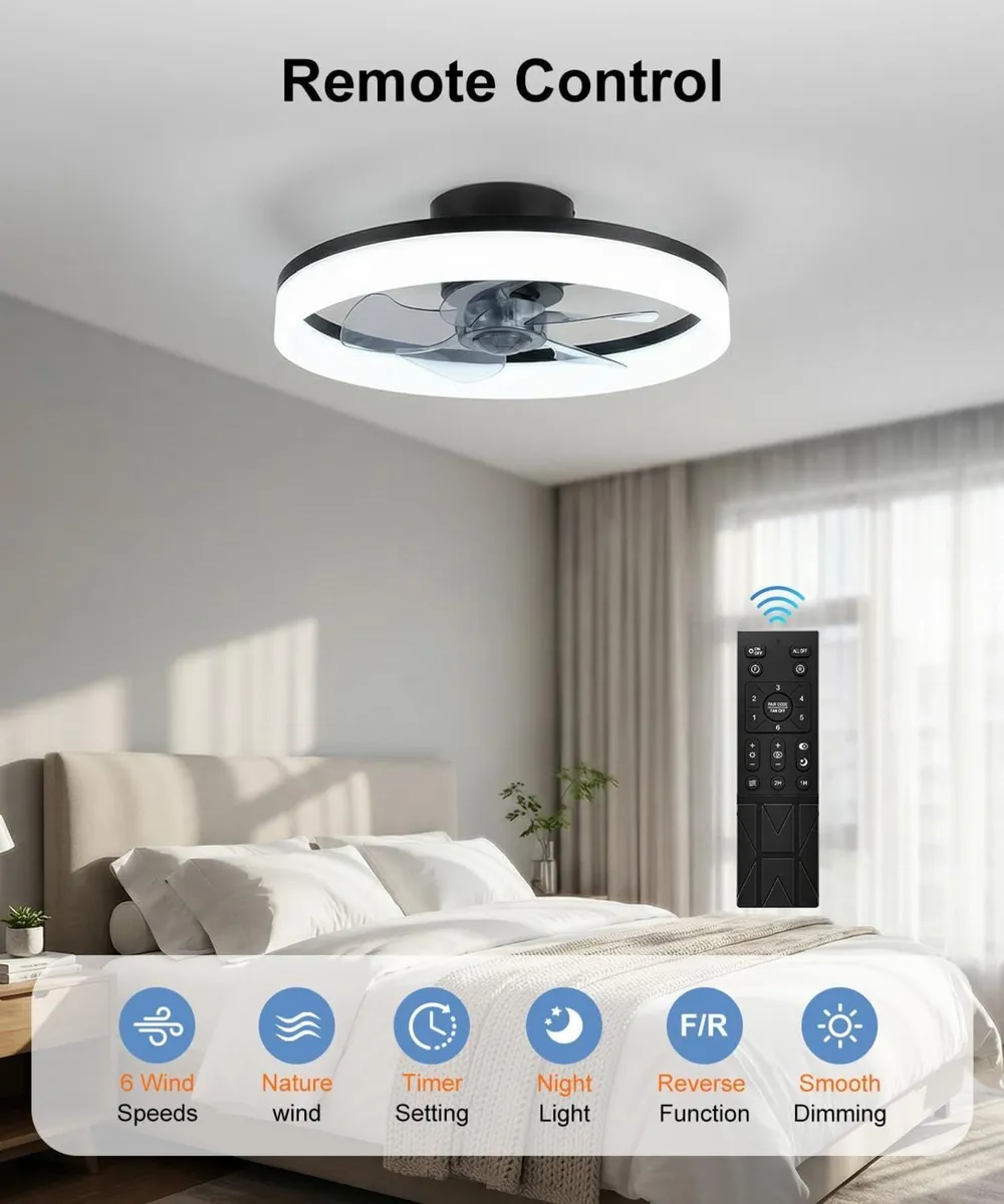 Ceiling Fan with Lights and Remote 40CM LED - Image 3