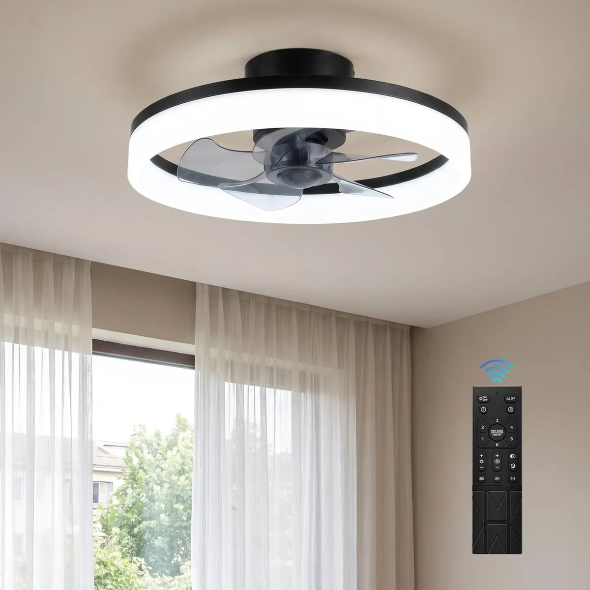 Ceiling Fan with Lights and Remote 40CM LED - Image 1
