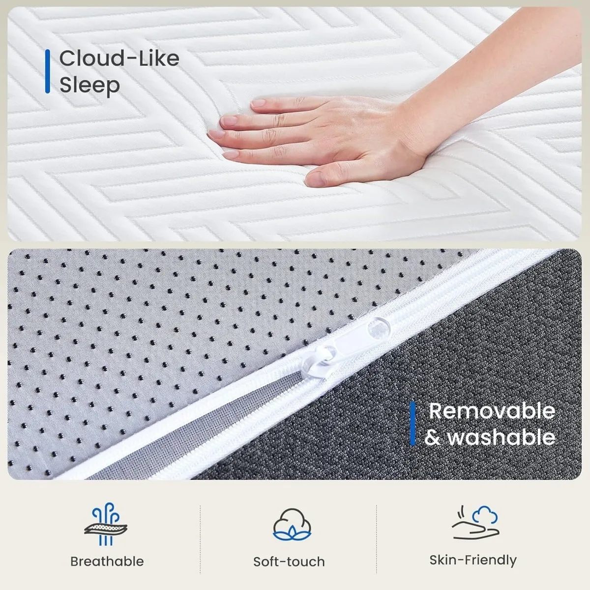 Memory Foam Mattress 90x190x16CM — Medium Firm - Image 4