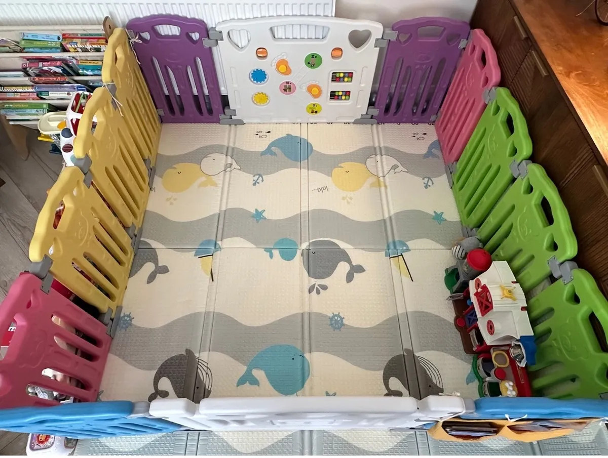 Baby Playpen and Crawling Mat Set - Image 1